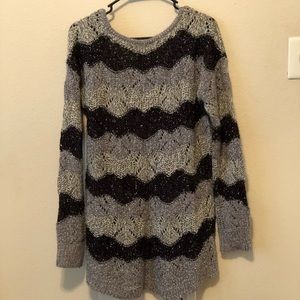 Maurices Sweaters - Striped sweater with silver accents Maurices Sweaters - Striped sweater with silver accents